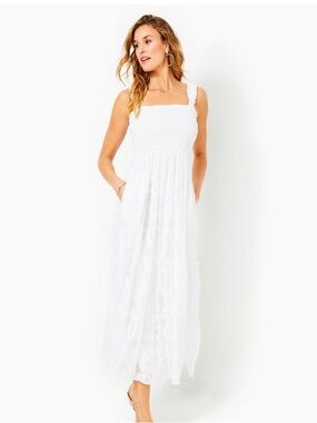NWT Lilly Pulitzer Hadly Smocked Maxi Dress